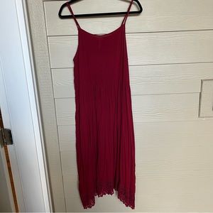Free People Maroon Free People Slip Dress - size M
